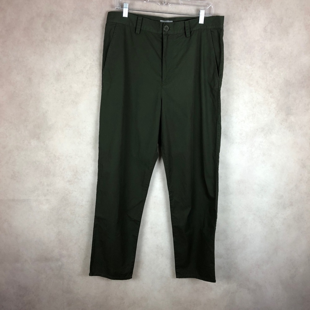COS Relaxed Oversized Cotton Chinos Green Pants